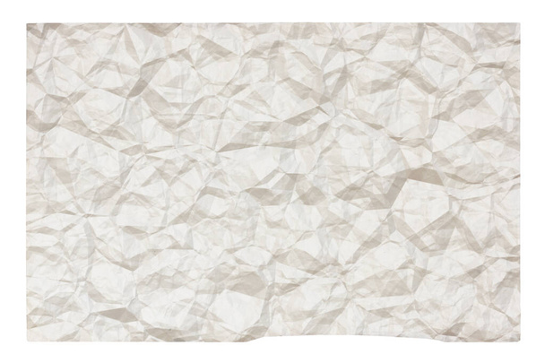 altes zerknülltes Papier mit Kopierraum auf weißem Hintergrund - Foto, Bild