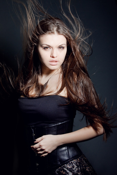 Beautiful lady with long brown hair - Photo, image