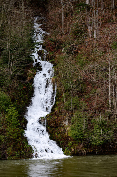 Cachoeira de Kamyanets de Synevyr clareira, parque nacional da Ucrânia Synevyr clareira e os seus reservatórios, reservatórios da Ucrânia - Foto, Imagem