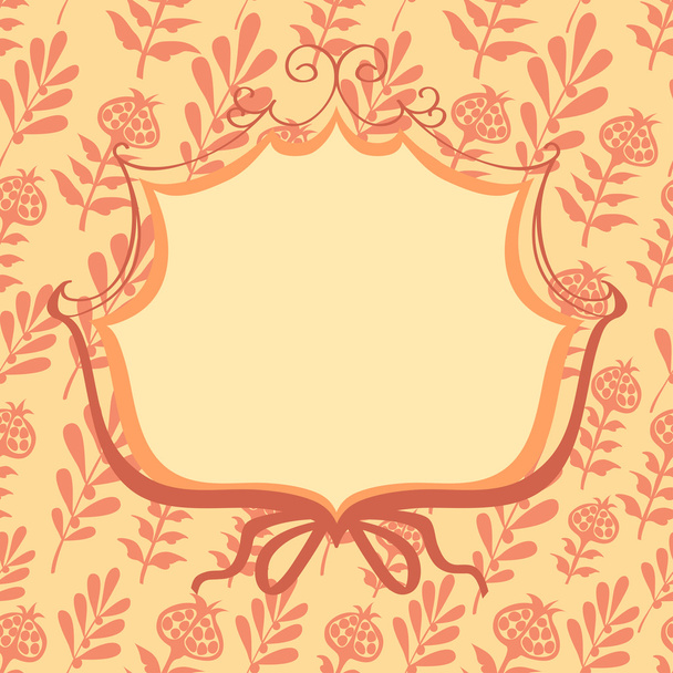 vector frame decorative flowers - Вектор,изображение