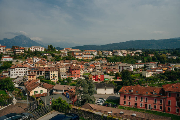 houses of beautiful Belluno town in Veneto province, northern Italy. High quality photo - Φωτογραφία, εικόνα