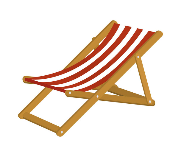 strand szék-ikon - Vektor, kép