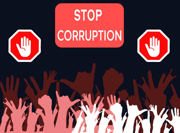 Korrupcióellenes nap plakát sablon banner - Fotó, kép