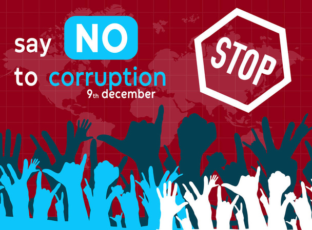 Anty korupcja dzień plakat szablon baner - Zdjęcie, obraz