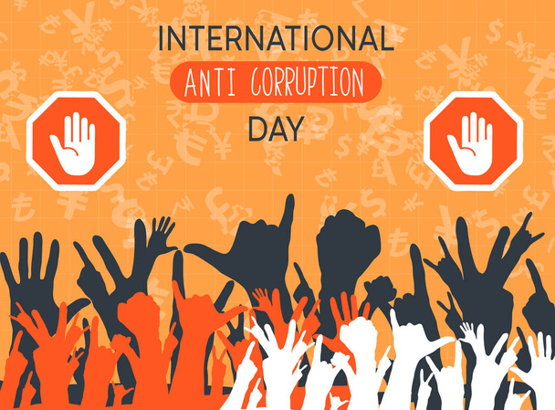 Anti corruption day poster template banner - Photo, Image