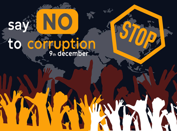 Anti corrupção dia cartaz banner modelo - Foto, Imagem