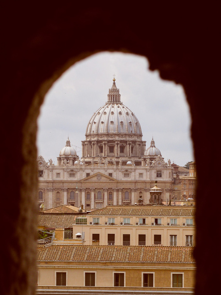 Retro olhar San Pietro Roma
 - Foto, Imagem