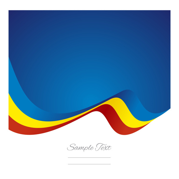 Flaga Rumunii streszczenie wektor wstążka - Wektor, obraz