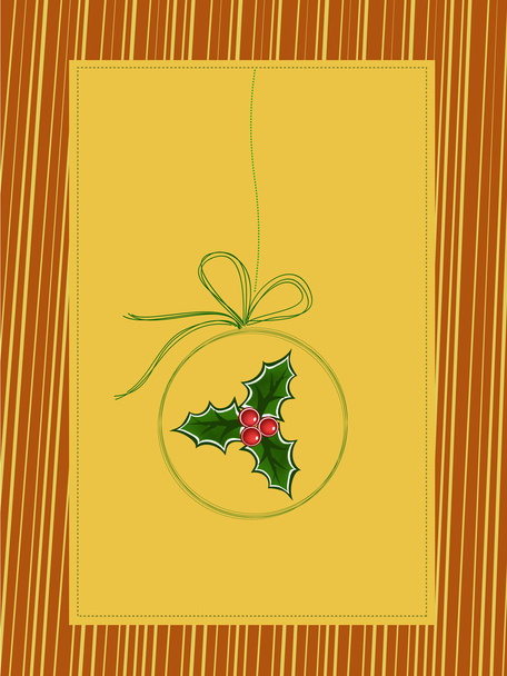 karácsonyi illusztráció: sárga - Vektor, kép