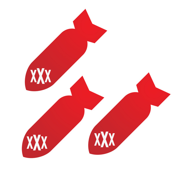 a triple x jel bombák - Vektor, kép