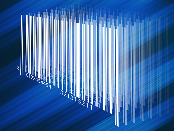 barcode 3d προοπτική - Φωτογραφία, εικόνα