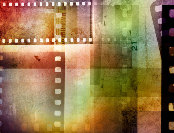 Colorful film negative frames background - Photo, Image