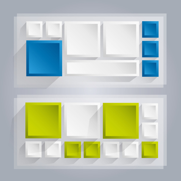 Bannières vectorielles infographiques avec cubes
 - Vecteur, image
