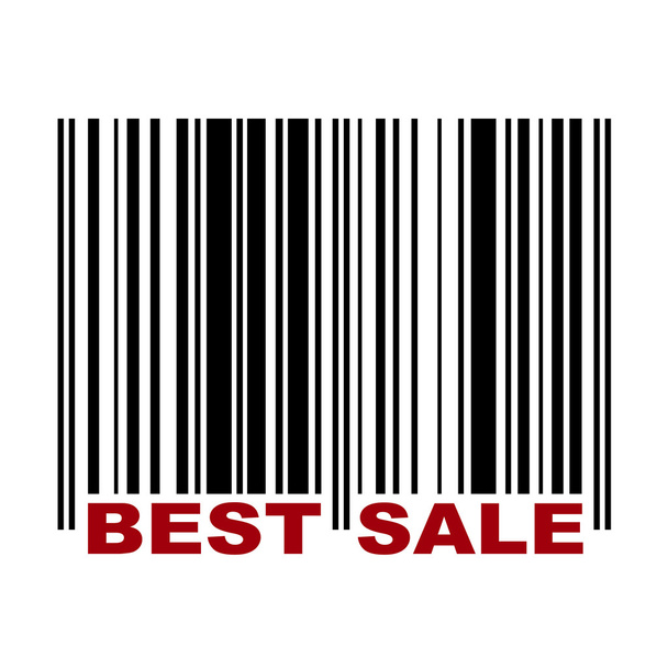 Barcode with label Best Sale - Vector, Image