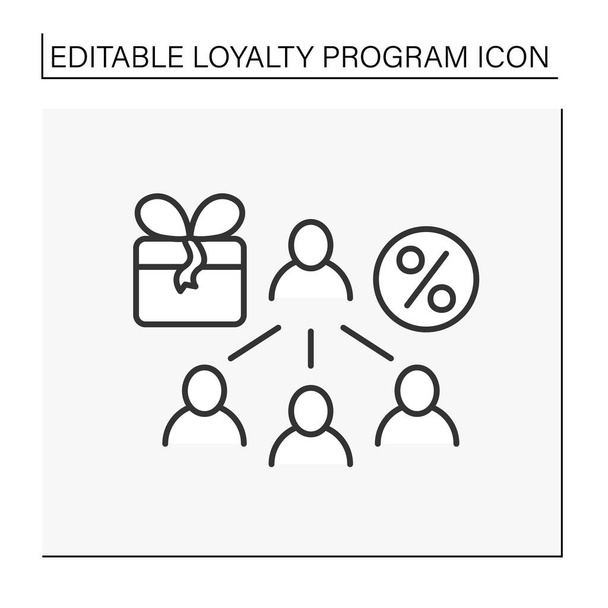 Loyalty program line icon - Vector, Image