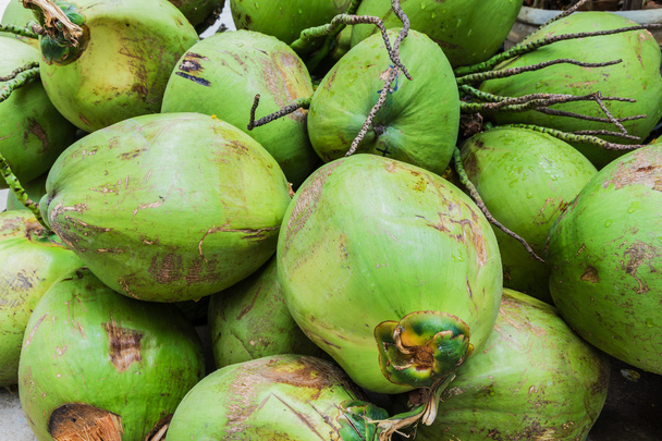 Bunch of fresh green Coconuts  - Photo, Image