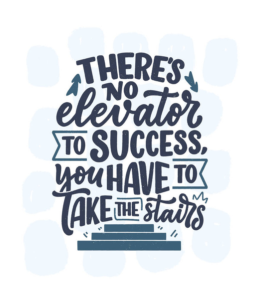 Hand drawn lettering quote in modern calligraphy style about business motivation. Inspiration slogan for print and poster design. Vector - Διάνυσμα, εικόνα