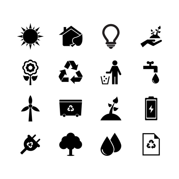 ökológia ikon - Vektor, kép