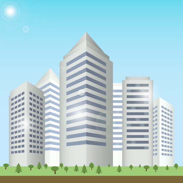 Modern buildings cityscape - Vector, imagen