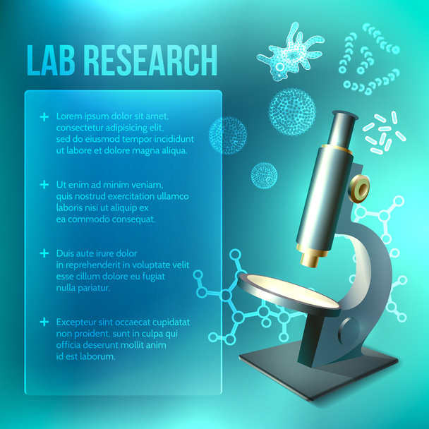 Исследования бактерий и вирусной лаборатории
 - Вектор,изображение