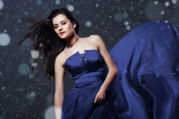 Snow Queen, creative closeup portrait - 写真・画像