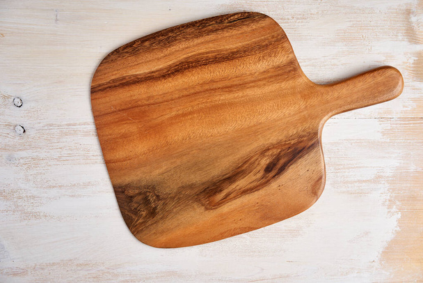 Hardwood chopping wooden board top view - Φωτογραφία, εικόνα
