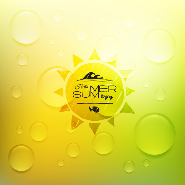 Retro summer label - Вектор,изображение
