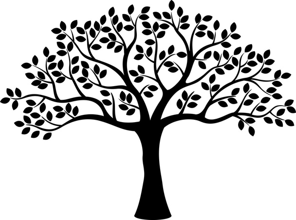 Silueta de árbol
 - Vector, imagen