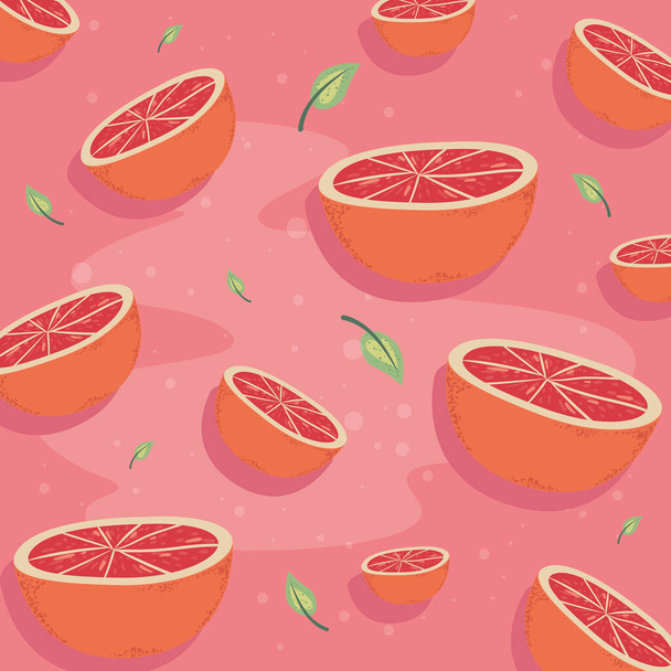 grapefruitové tapety design - Vektor, obrázek