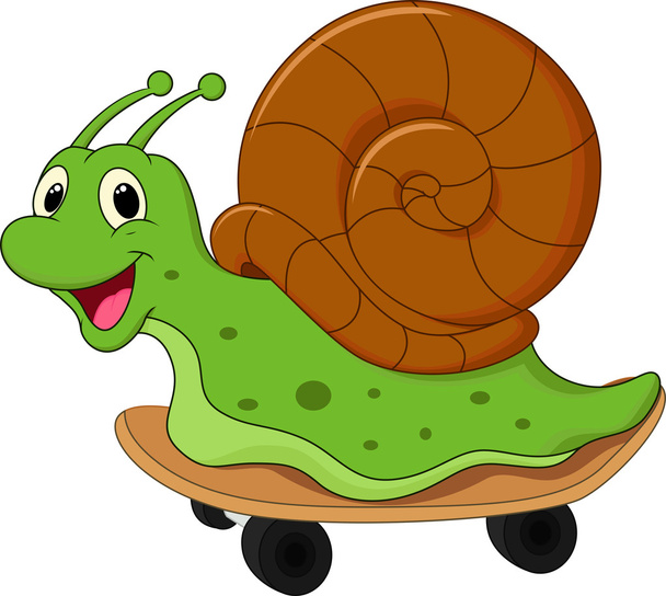 Cute cartoon snail - Vector, Image