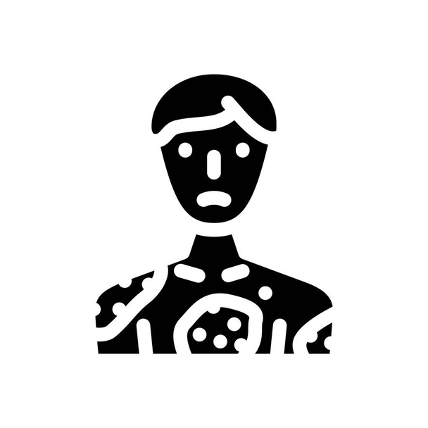psoriasis skin illness glyph icon vector illustration - Vector, Image