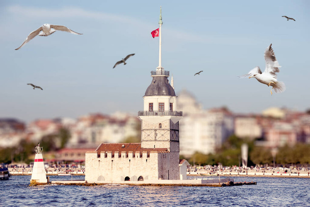 Panenská věž v Bosporu, Istanbul, Turecko - Fotografie, Obrázek