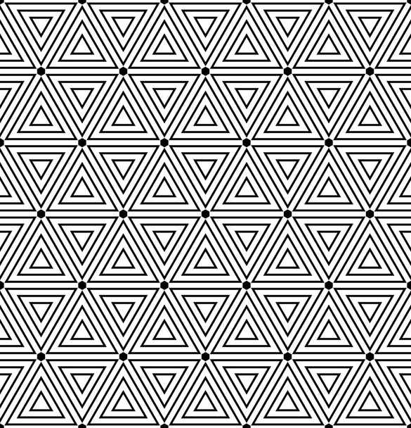 Sechsecke und Dreiecke. nahtlose geometrische Muster.  - Vektor, Bild