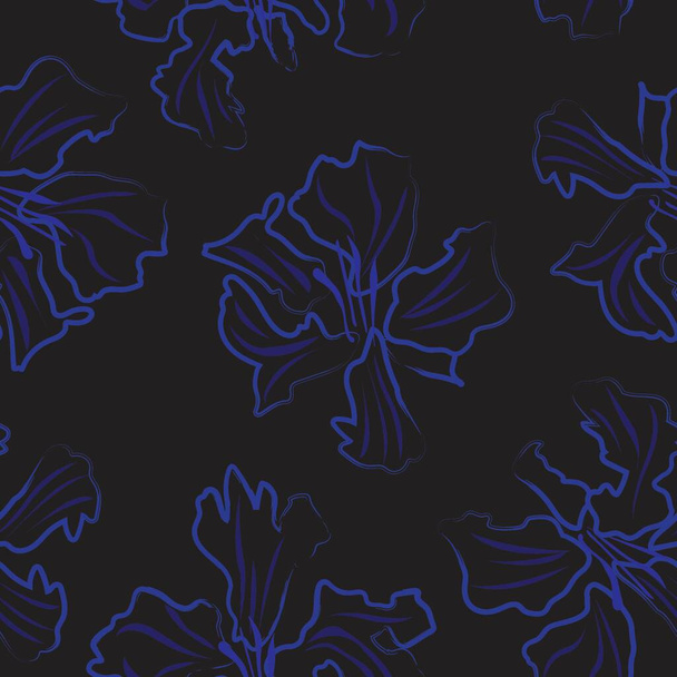 Цветочные мазки мазков бесшовные фон шаблона для модных принтов, графики, фона и ремесел - Вектор,изображение