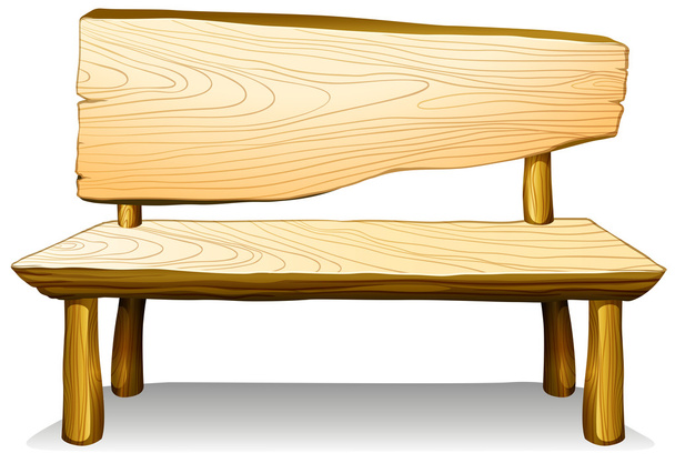 μια ξύλινη καρέκλα έπιπλα - Διάνυσμα, εικόνα