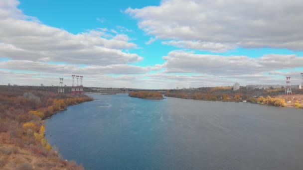 Endüstriyel nehir manzara - Video, Çekim