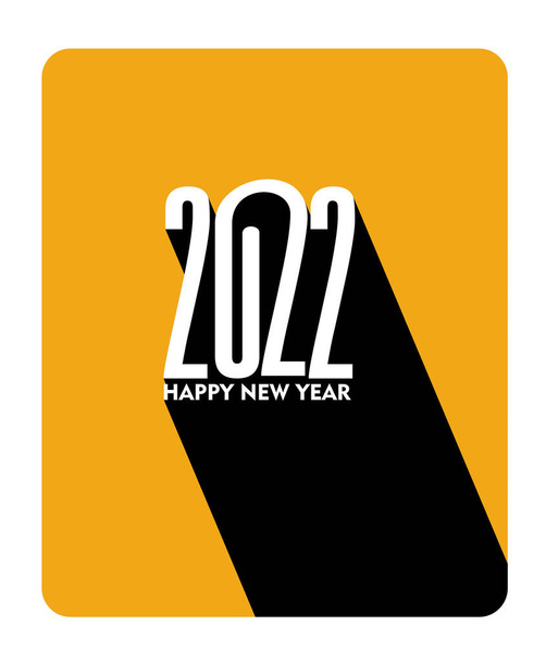 Happy New Year 2022 Text Typography Design Patter, Vector illustration. - Vektör, Görsel