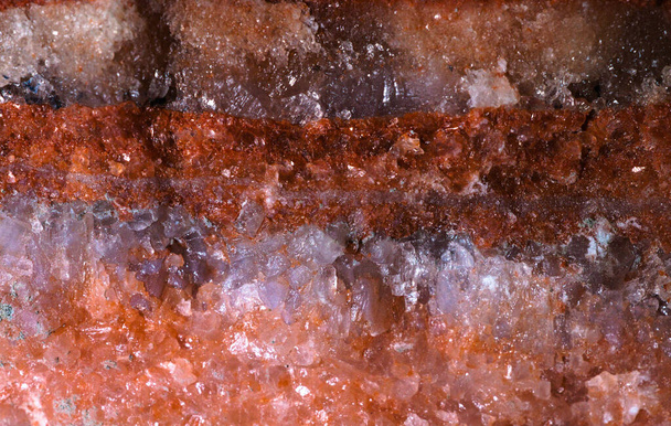La textura del mineral sylvinite, una sal cristalina natural del potasio para la fabricación de fertilizantes de la potasa - Foto, imagen