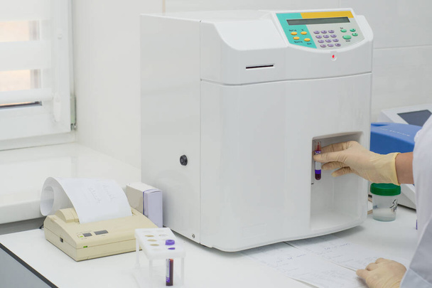 modern medical laboratory with test analyzers.Blood Test Equipment - Photo, image