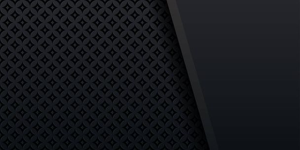 Abstraktní luxusní tmavě černé kovové pozadí. grafický prvek pro pozvání, obal, pozadí. elegantní dekorace - Vektor, obrázek
