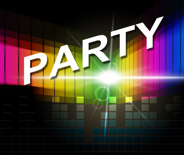 Music Party Shows Sound Track And Celebrations - Foto, Imagem