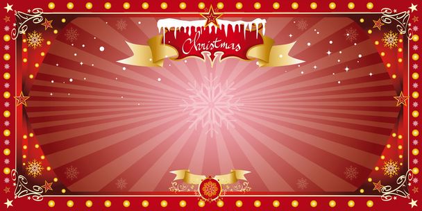 christmas horizontal card - Вектор,изображение