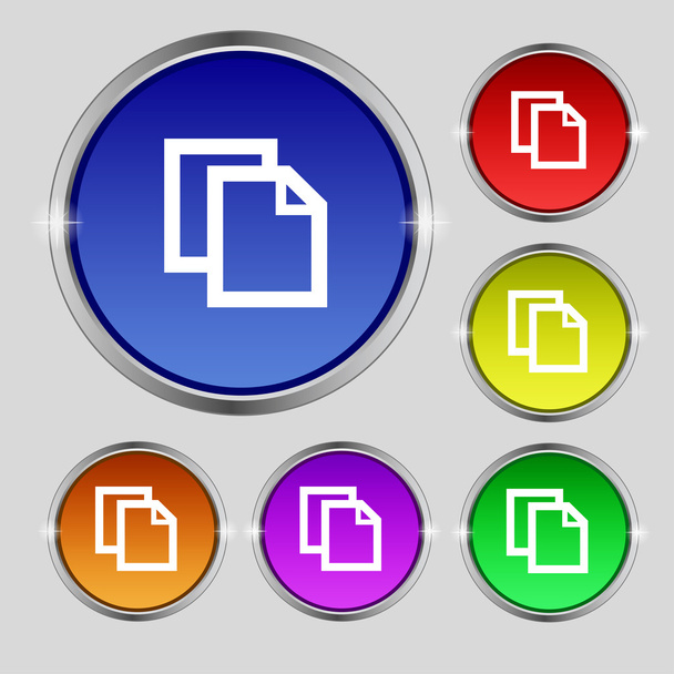 Editar icono de signo de documento. botón de contenido. Establecer botones de colores Moderna navegación del sitio web UI. Vector
 - Vector, imagen