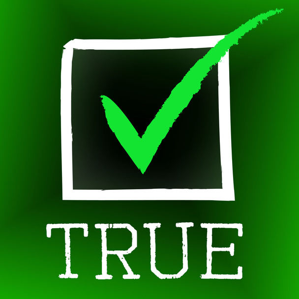 Tick True Represents In Truth And Accurate - Photo, Image