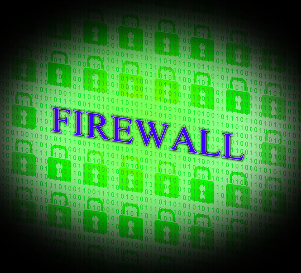 firewallbeveiliging betekent geen toegang en coderen - Foto, afbeelding