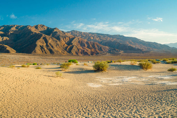 Mesquite Flat Sand Dunes Vista point in Death Valley National Park, Καλιφόρνια - Φωτογραφία, εικόνα