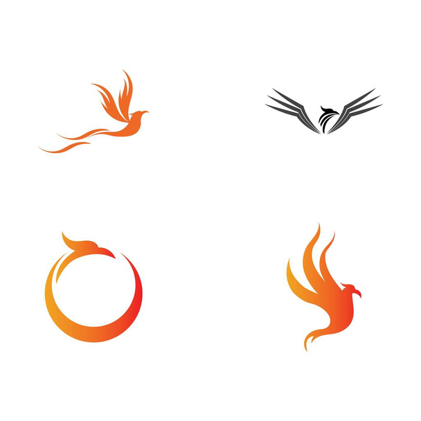 Satz von Phoenix Logo Design Vektor Illustration - Vektor, Bild