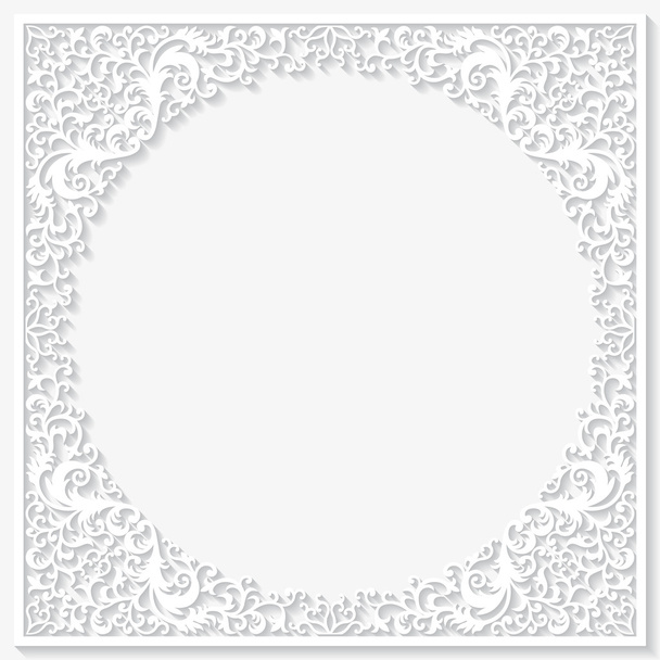 Papier floraler Rahmen - Vektor, Bild