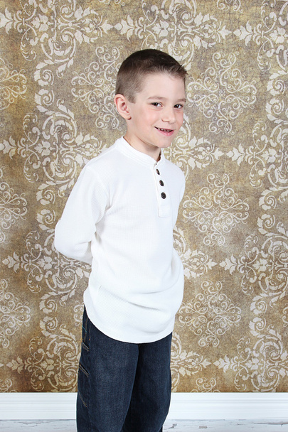 Little boy posing in studio - Fotó, kép