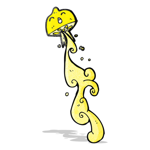 Cartoon Spritzen Zitrone - Vektor, Bild